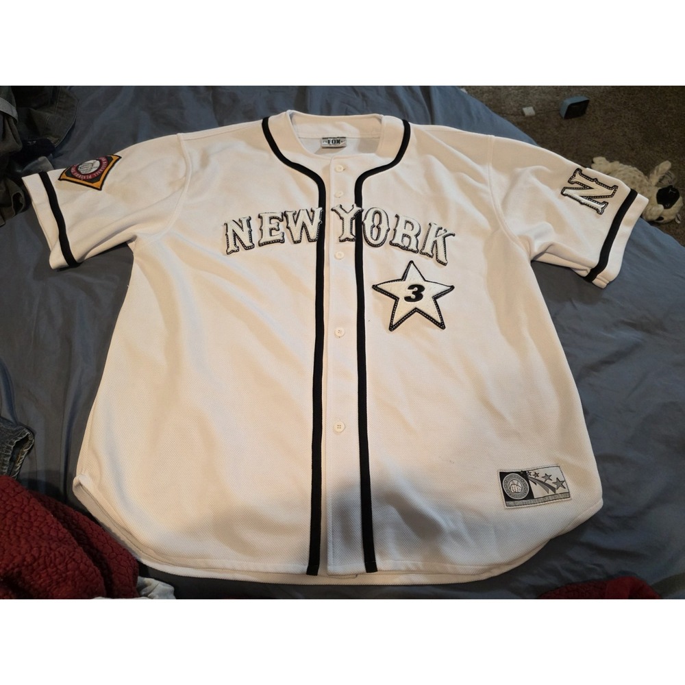 Vintage Y2K New York Baseball Jersey 3XL Ghetto All Star White Hip Hop...